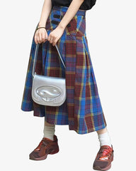 dark academia plaid pleated skirt boogzel clothing