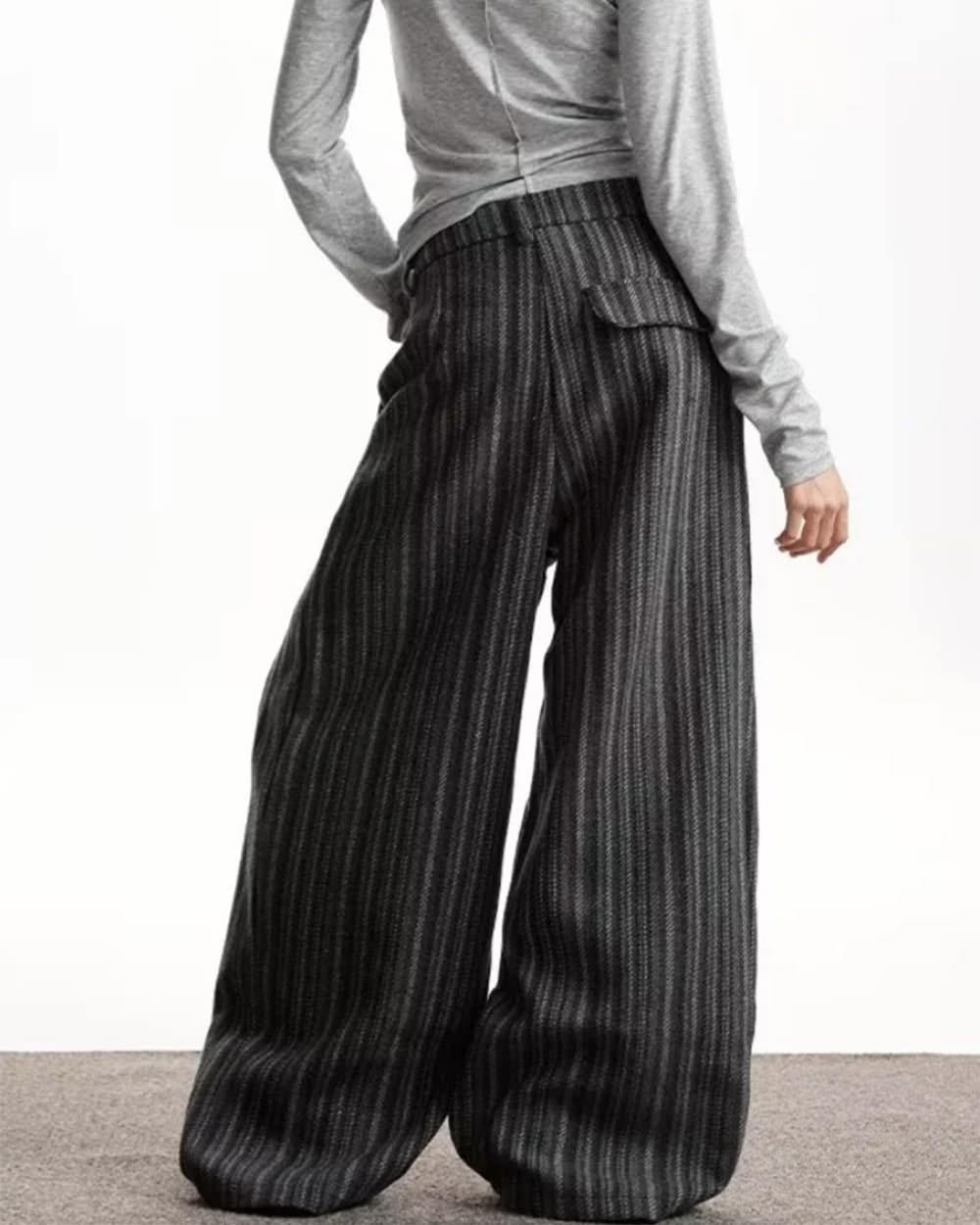 dark academia stripe trousers boogzel clothing
