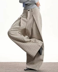 dark academia stripe drape pants boogzel clothing