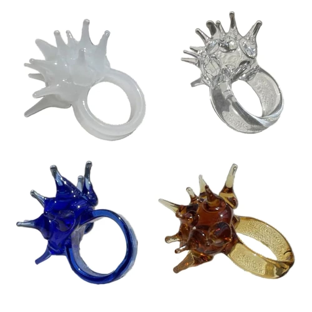 deep sea aesthetic spiky ring boogzel clothing
