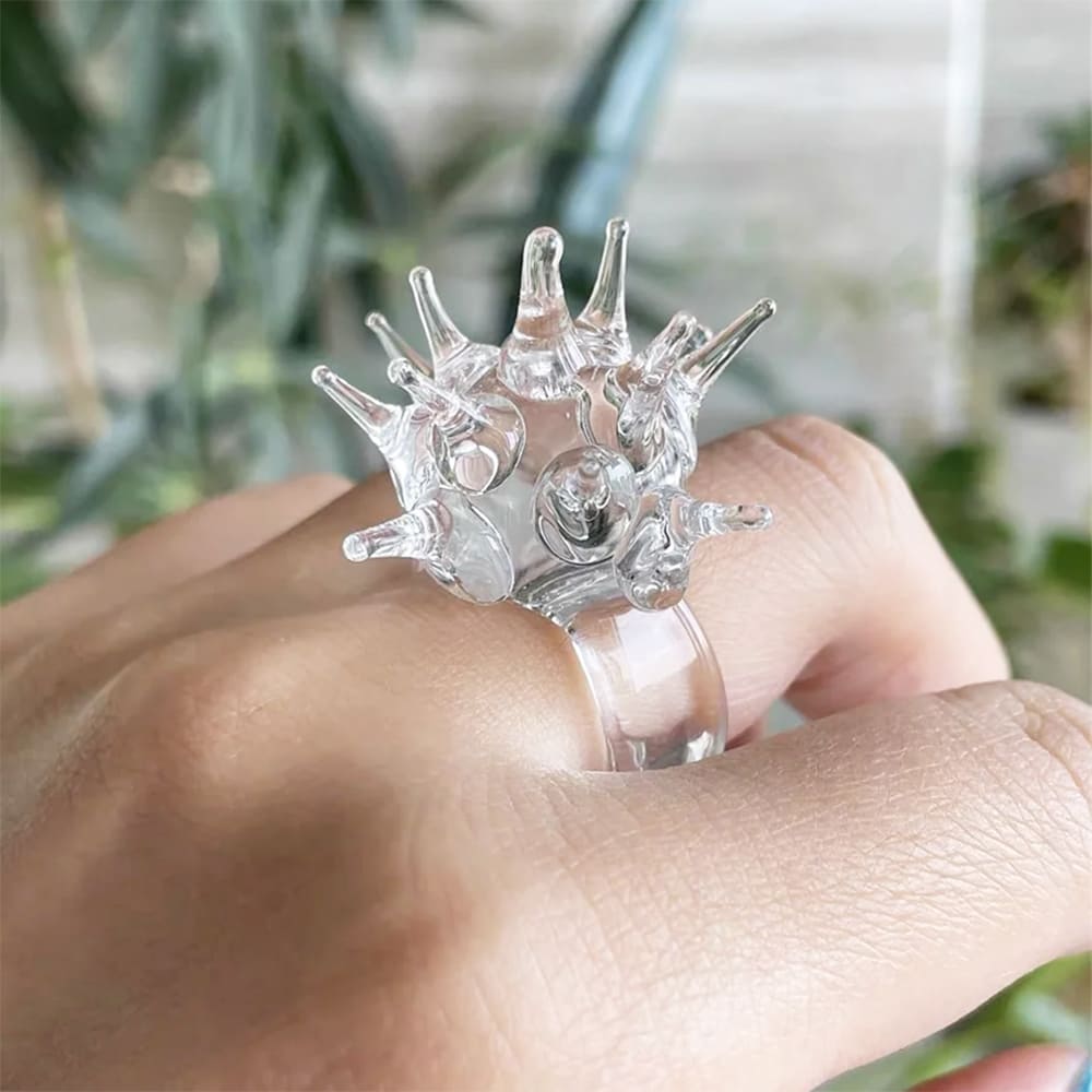 deep sea aesthetic spiky ring boogzel clothing