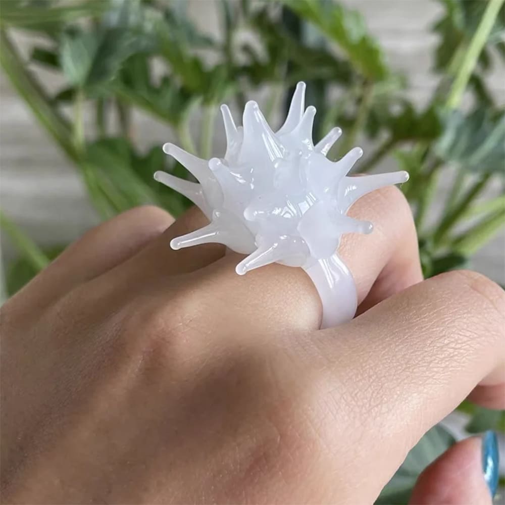 deep sea aesthetic spiky ring boogzel clothing