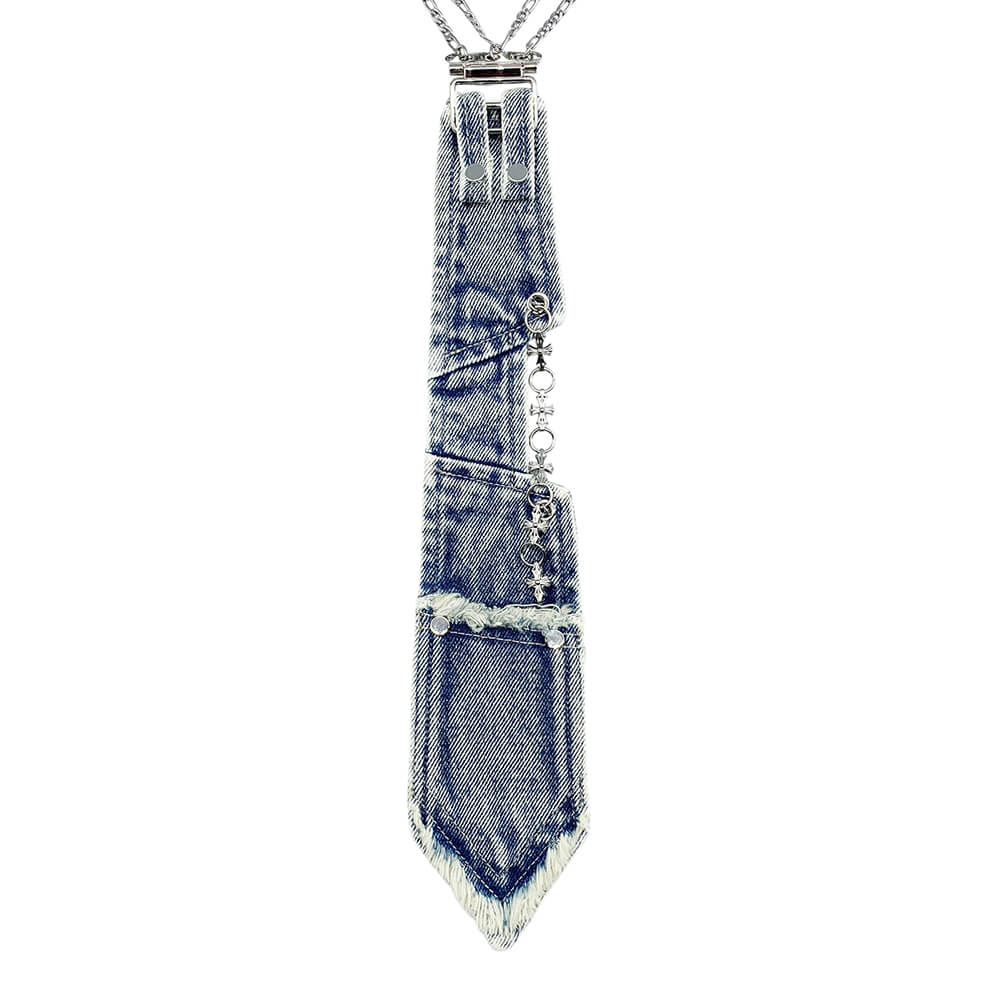 denim tie accessory boogzel clothing