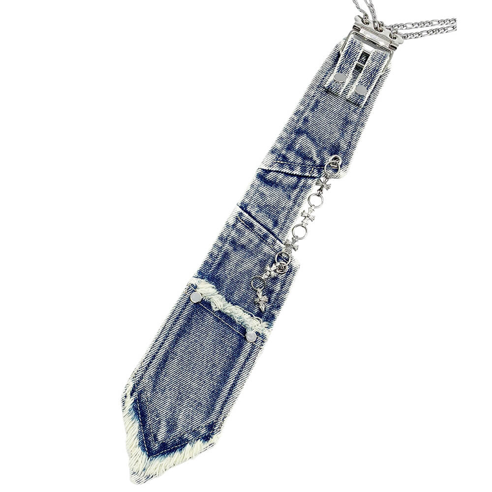 denim tie accessory boogzel clothing