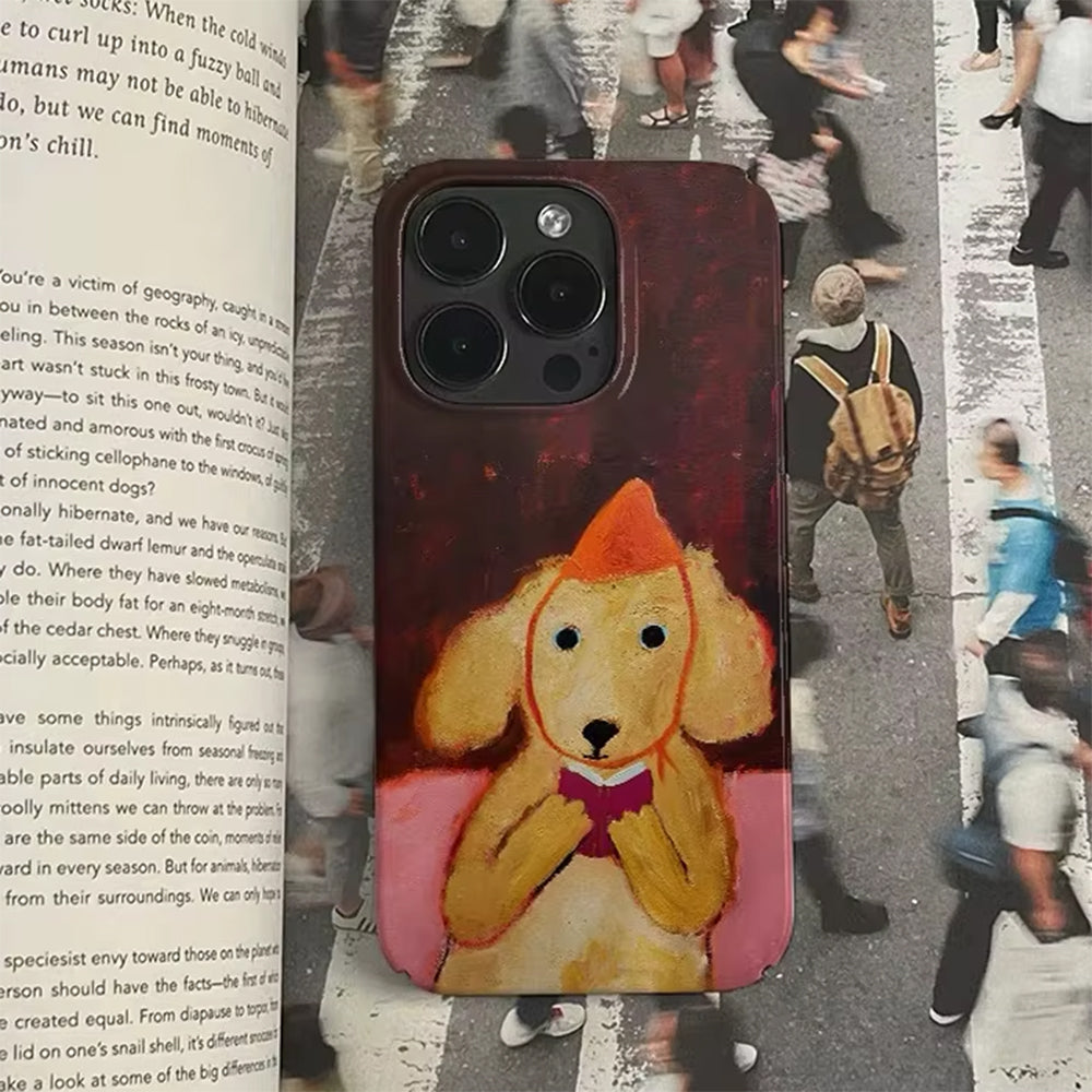 dog painting aesthetic iphone case boogzel clothing