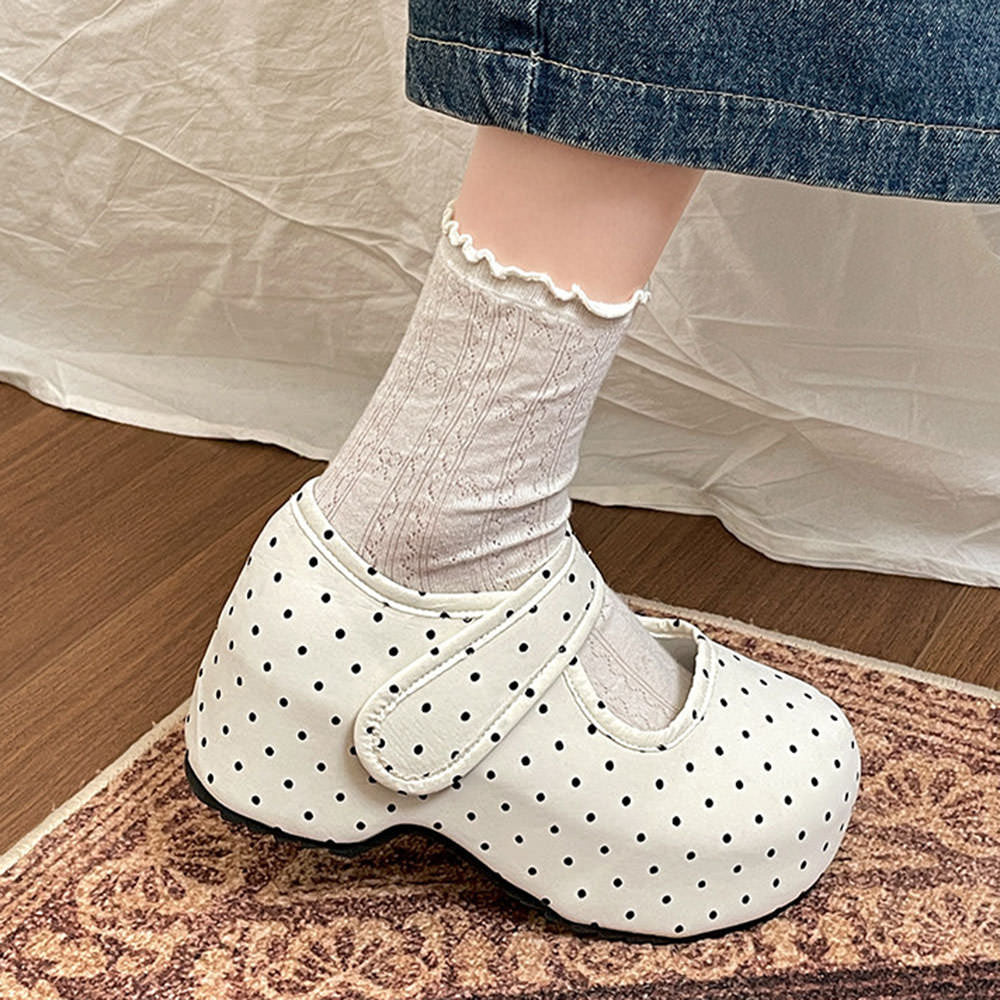 dollcore polka dot mary jane platforms boogzel clothing