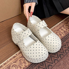 dollcore polka dot mary jane platforms boogzel clothing