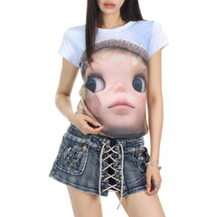 doll face print t-shirt boogzel clothing