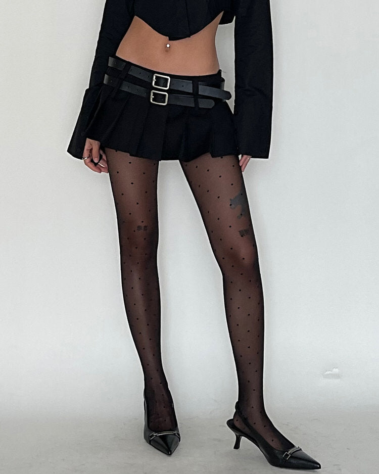 Y2K Double-Belt Extreme Micro Skirt boogzel clothing