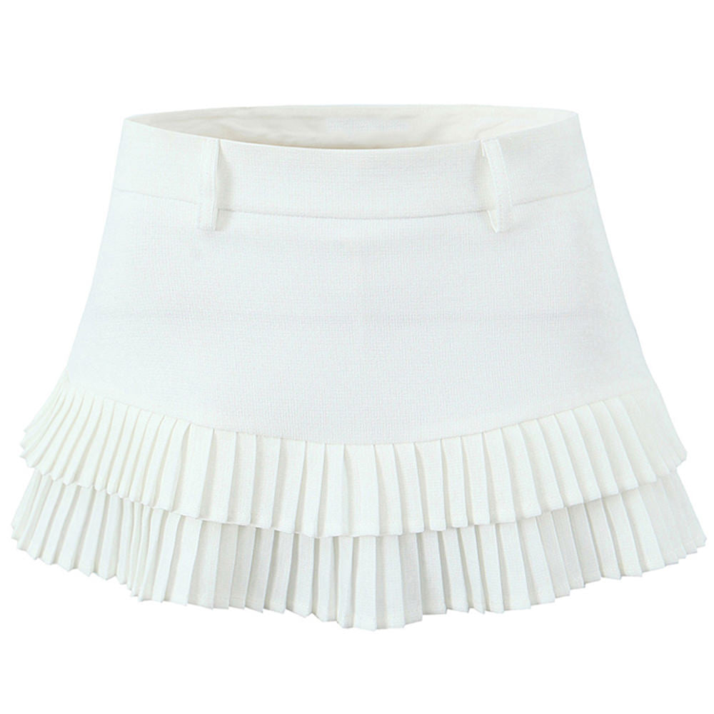 double layer pleated mini skirt boogzel clothing