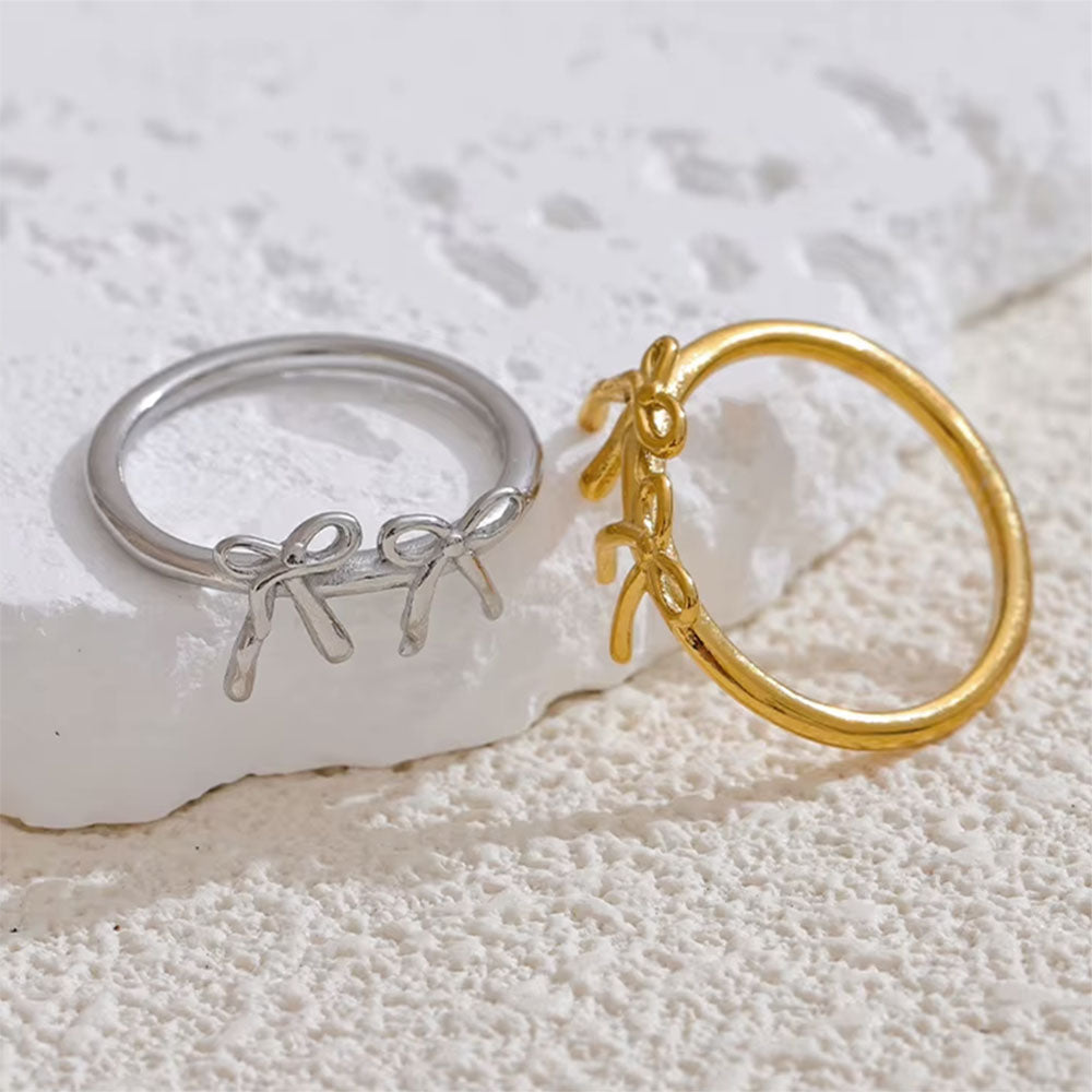 double bow ring boogzel clothing