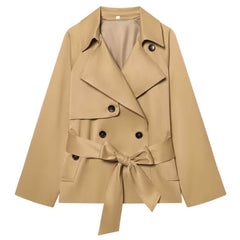 double breasted belted trench coat boogzel clothing