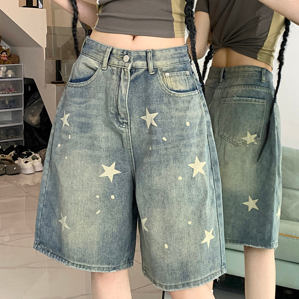star denim shorts boogzel clothing