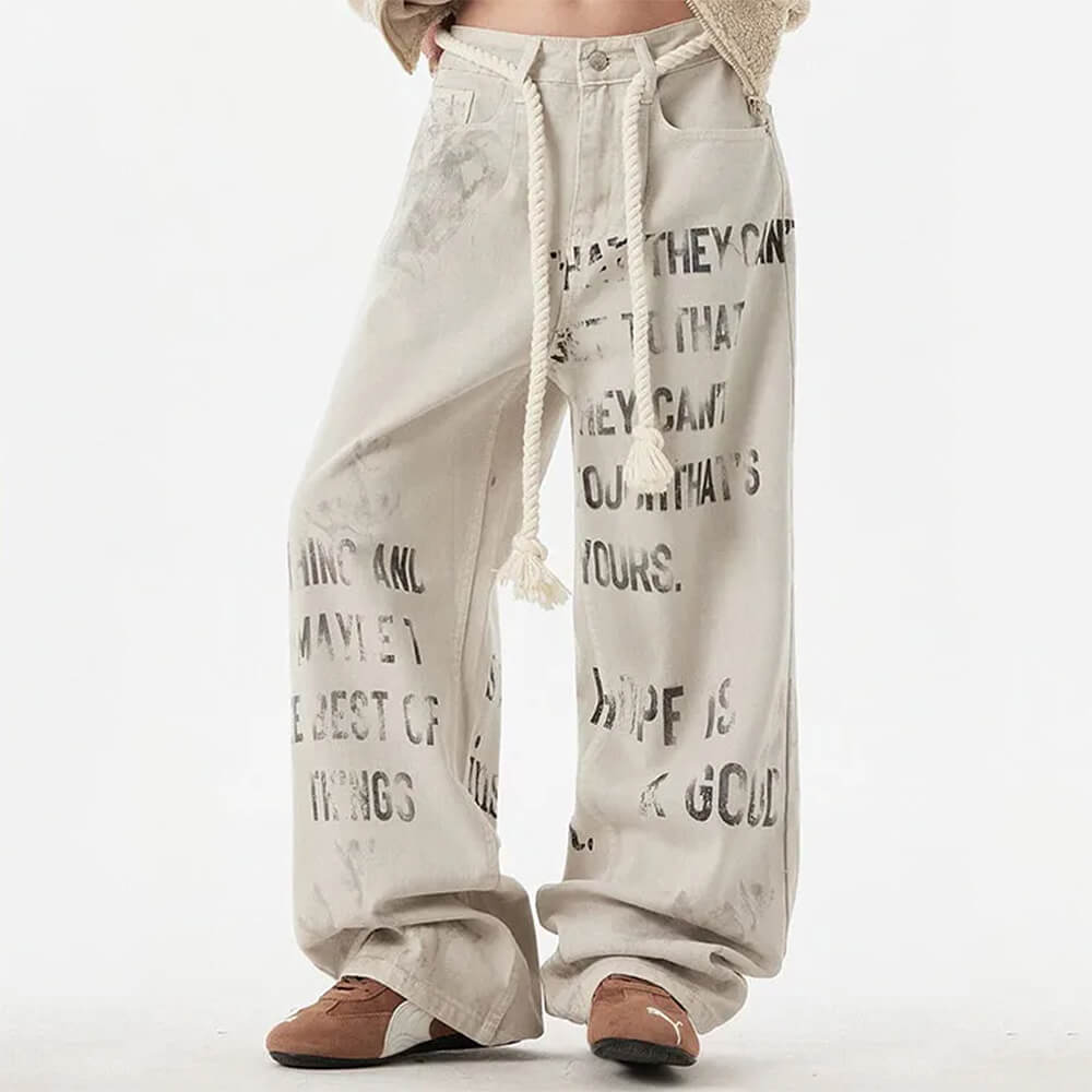 downtown girl graffiti denim pants boogzel clothing
