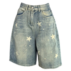 downtown girl star denim shorts boogzel clothing