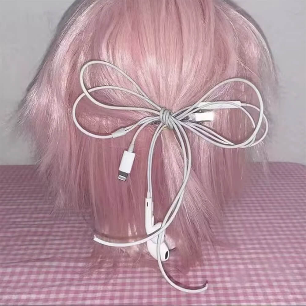 earphone bow hair clip boogzel clothing