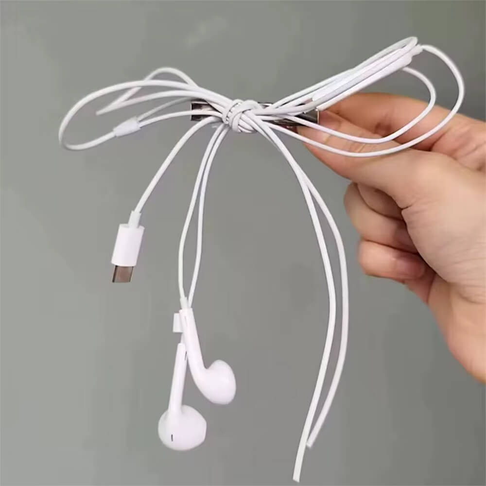 earphone bow hair clip boogzel clothing