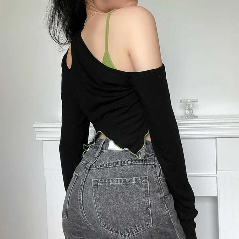 e girl layered crop top boogzel clothing