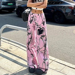 emo aesthetic wide leg trousers boogzel clothing