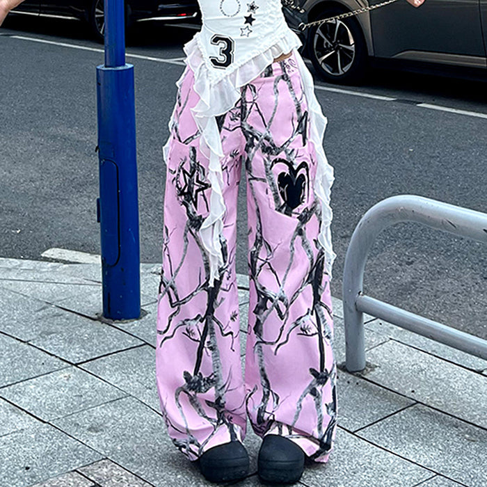 emo aesthetic wide leg trousers boogzel clothing