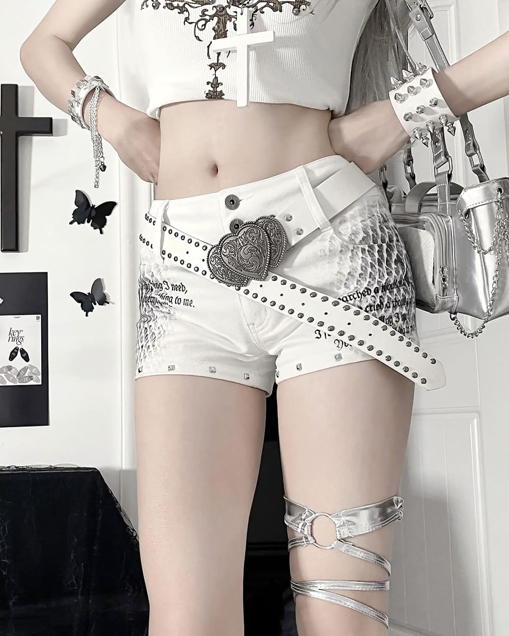 emo phase denim mini shorts boogzel clothing