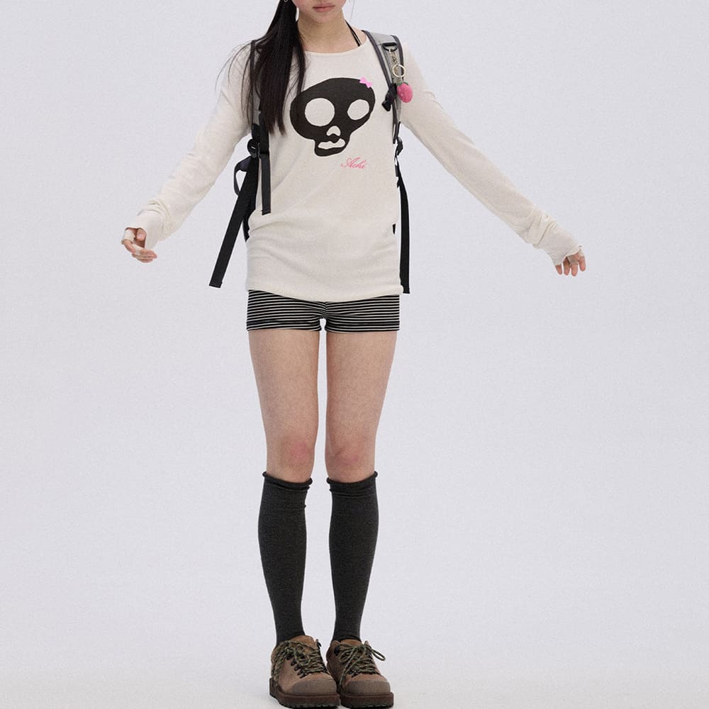 emo phase skull long sleeve top boogzel clothing