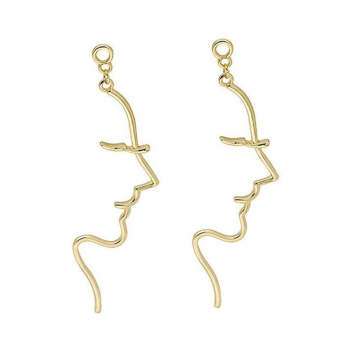 face outline earrings boogzel clothing