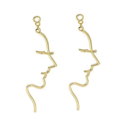 face outline earrings boogzel clothing