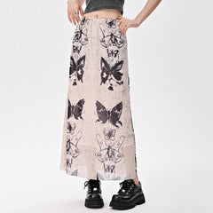 fairy grunge butterfly maxi skirt boogzel clothing
