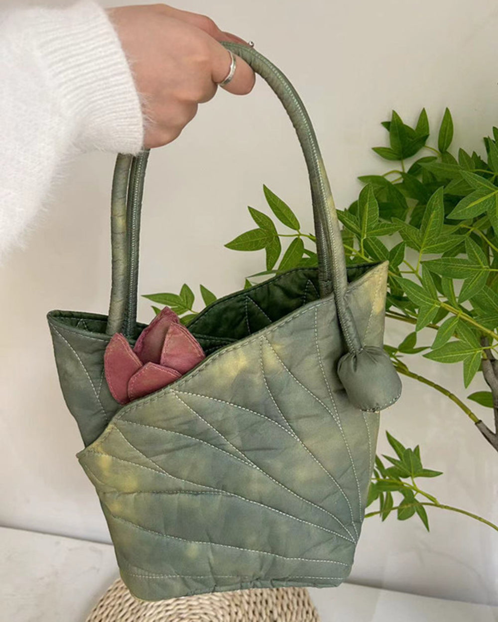 fairycore aesthetic lotus leaf bag boogzel clothing