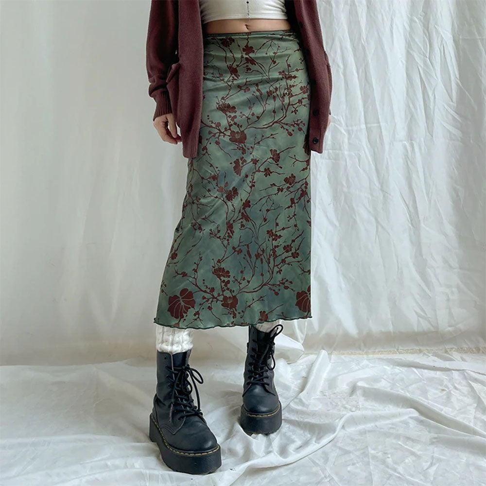 fairycore mesh midi skirt boogzel clothing