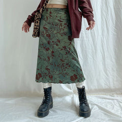 fairycore mesh midi skirt boogzel clothing