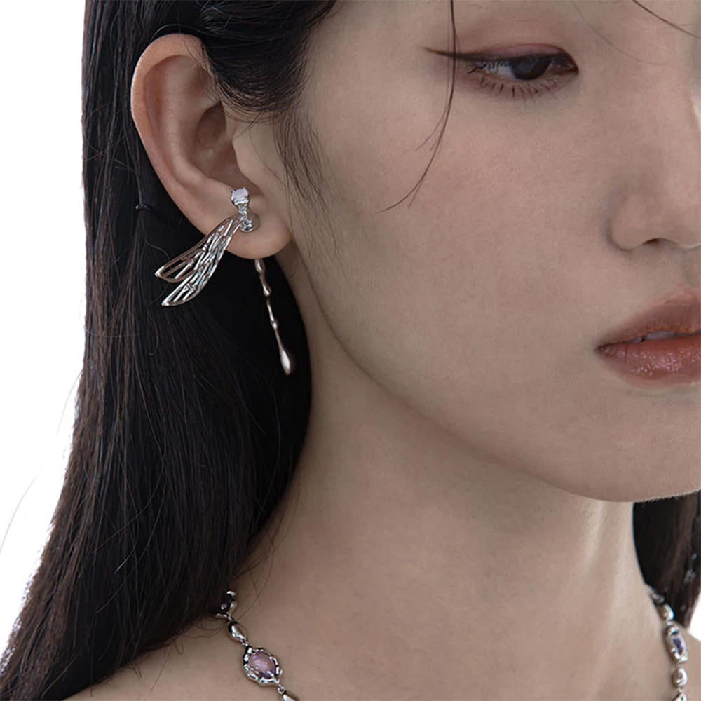 fairycore dragonfly wing earring boogzel clothing
