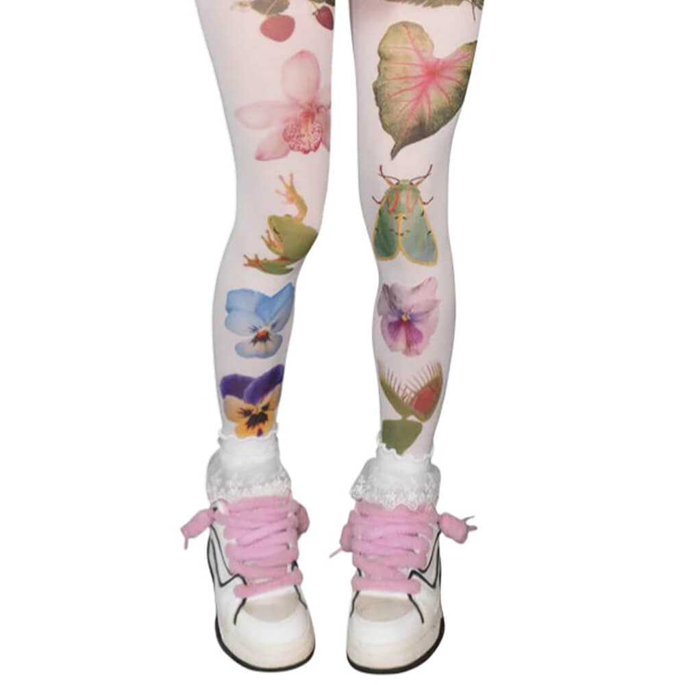 fairycore aesthetic pattern tights boogzel clothing