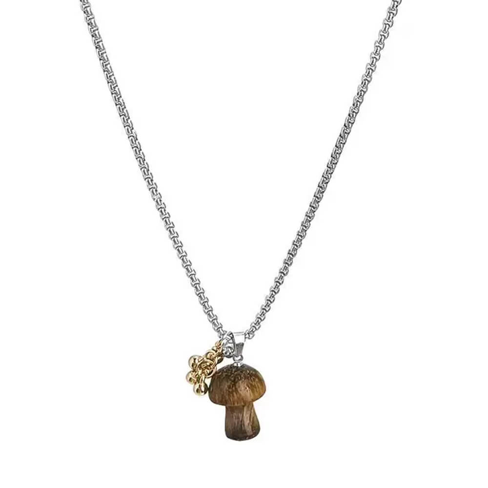 fairycore mushroom pendant necklace boogzel clothing