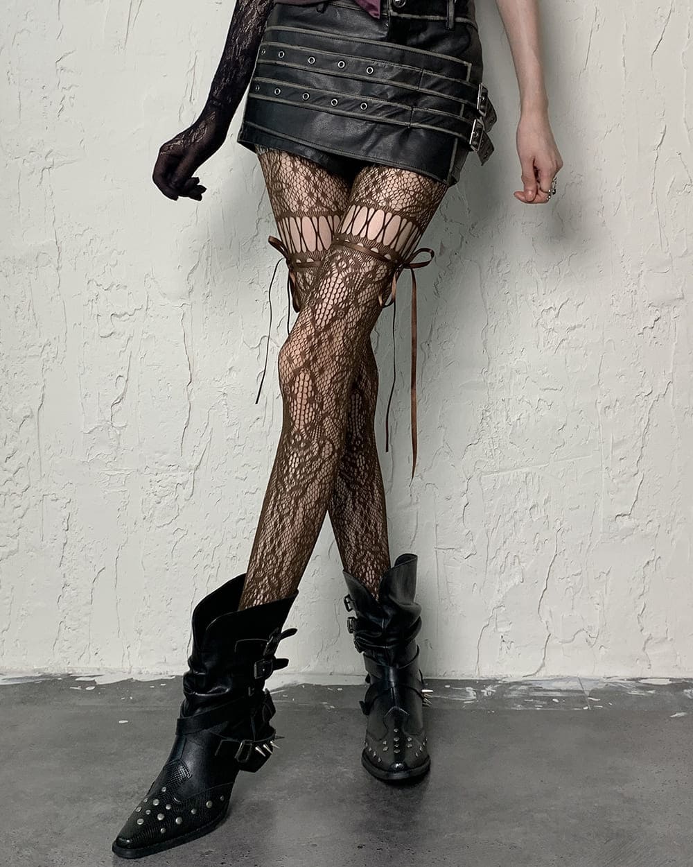 fairy grunge aesthetic lace tights boogzel clothing