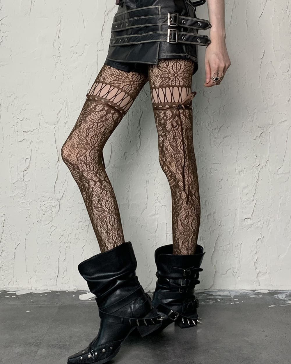 fairy grunge aesthetic lace tights boogzel clothing
