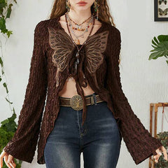 fairy grunge butterfly long sleeve top boogzel clothing