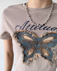 fairy grunge butterfly patch top boogzel clothing
