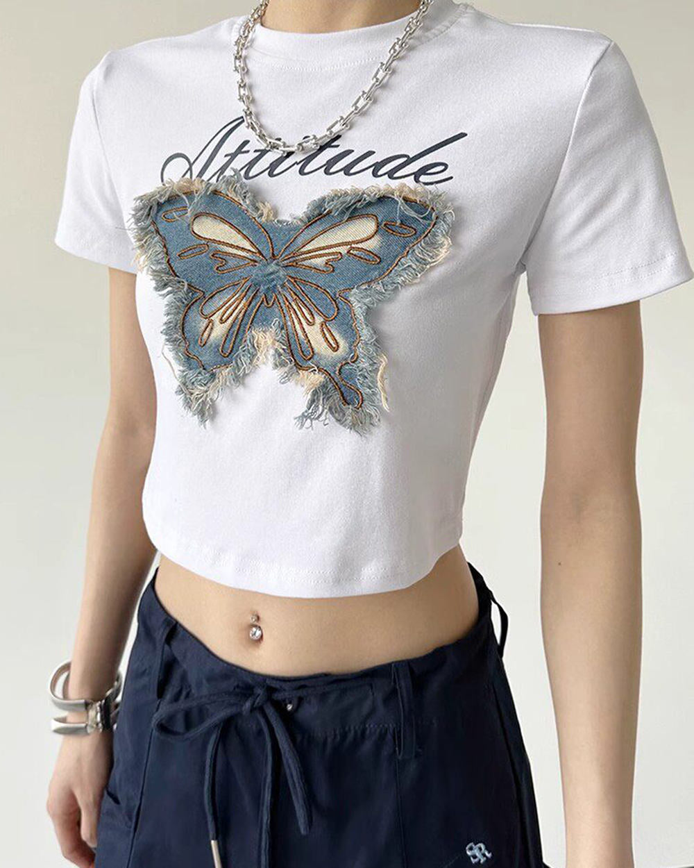 fairy grunge butterfly patch top boogzel clothing