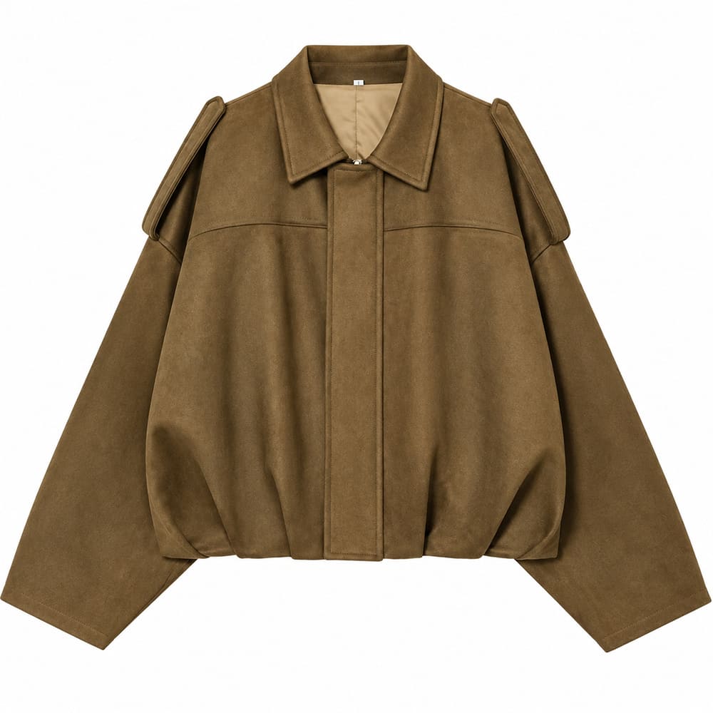 fall suede cropped jacket boogzel clothing