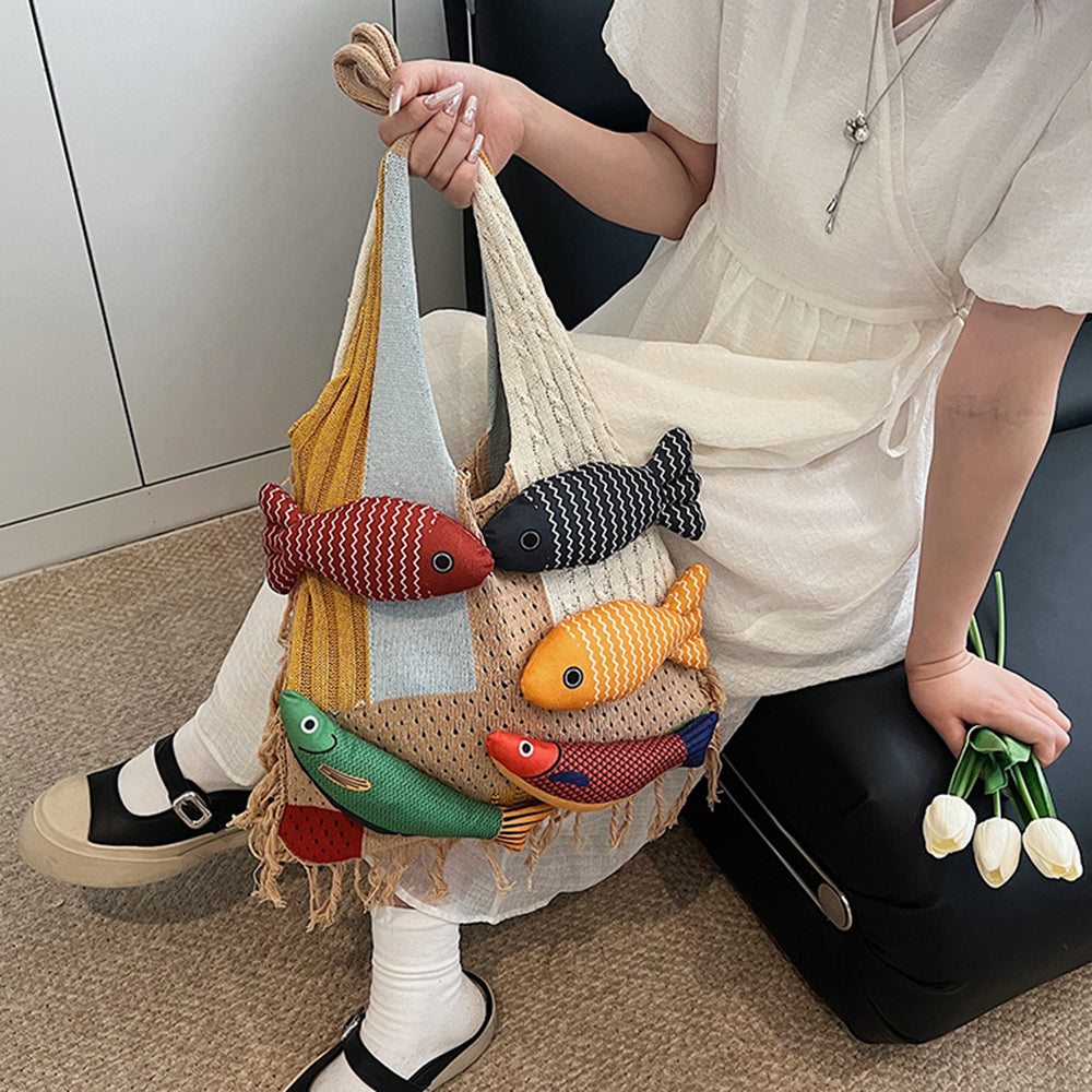 fish crochet shoulder bag boogzel clothing