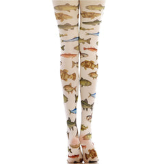 fish print tights boogzel clothing