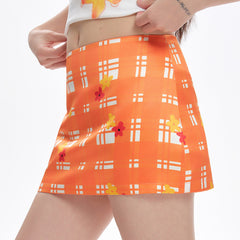 floral gingham mini skirt boogzel clothing
