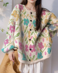 floral knit jacket boogzel clothing