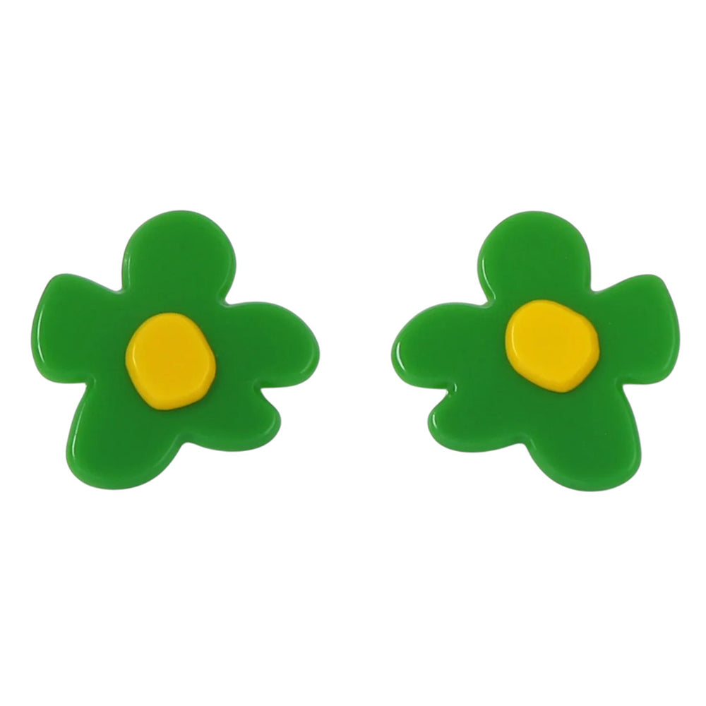 flower shaped stud earrings boogzel clothing