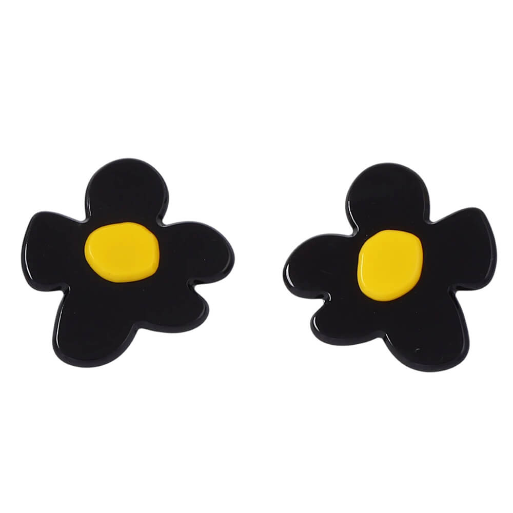 flower shaped stud earrings boogzel clothing