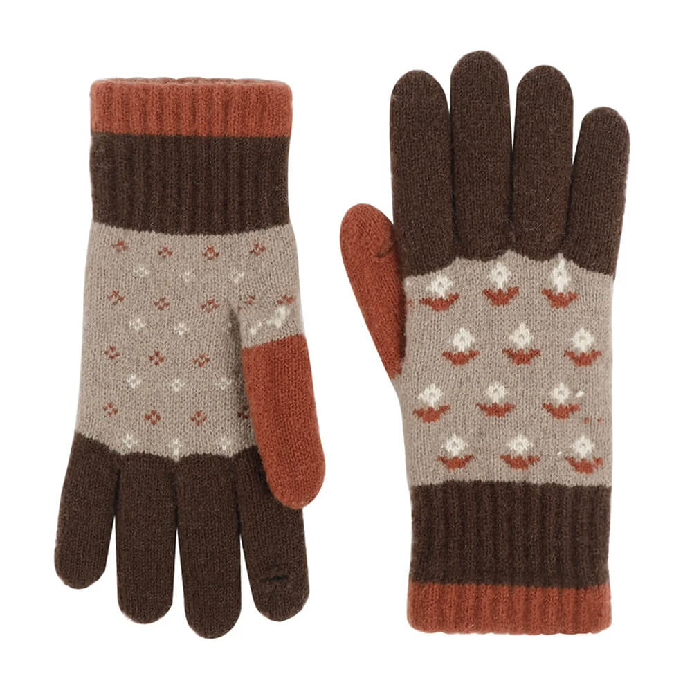 flower embroidery knit gloves boogzel clothing