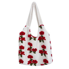 flower fuzzy tote bag boogzel clothing