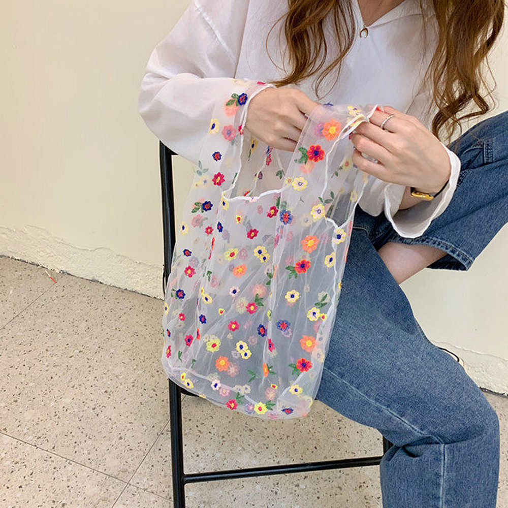 flower mesh tote bag boogzel clothing